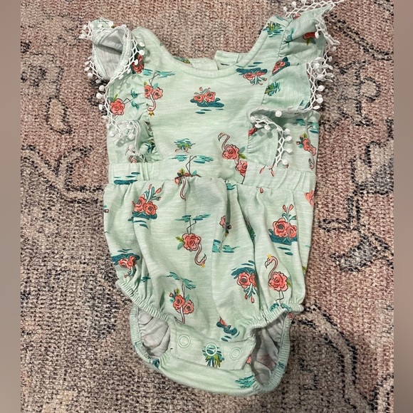 Bonnie Baby Flamingo Romper - Picture 1 of 3